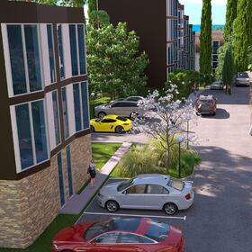 Residential complex landscape design 