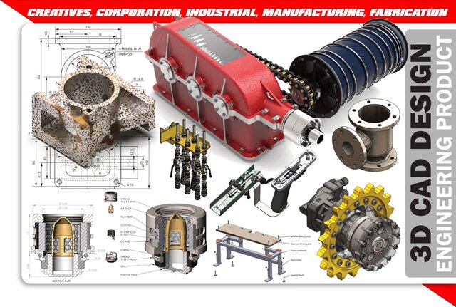 I will do 3D cad models, mechanical designs and engineering products