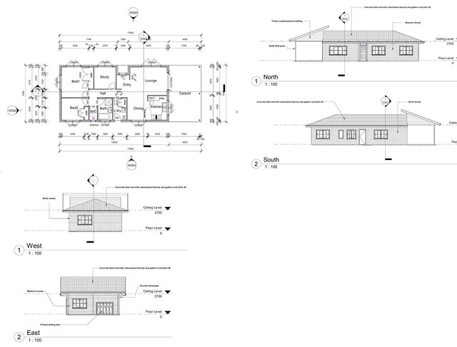 I provide permit drawings for architectural projects with AutoCAD and Revit