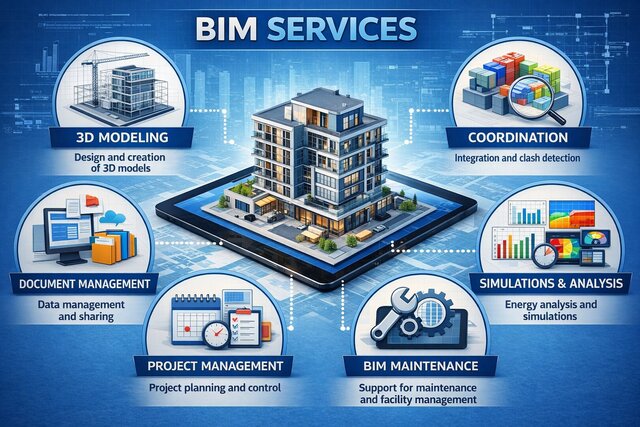 I offer architectural BIM modeling in Revit from 2D CAD or PDF drawings